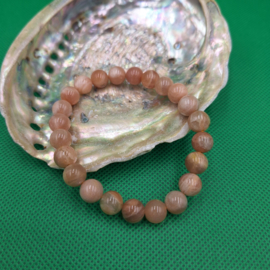 Maansteen kogelarmband 8mm