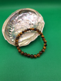 Tijgeroog Kogelarmband 6mm