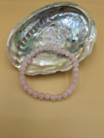 Rozenkwarts kogelarmband 6mm