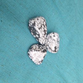 Trommelsteen sneeuwvlok obsidiaan