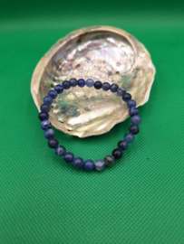 Sodaliet kogelarmband 6mm