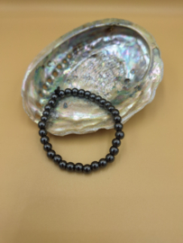 Hematiet kogelarmband 6mm