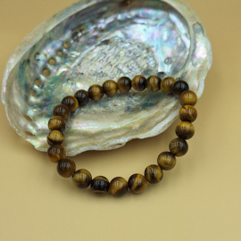 Kogelarmband tijgeroog 8mm