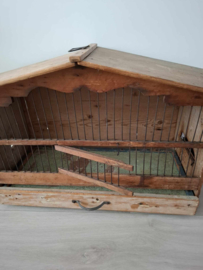 Mooie houten brocante/vintage houten kooi.