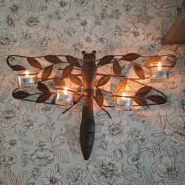 Metalen decoratie libellep