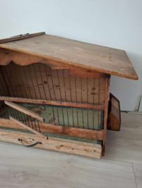 Mooie houten brocante/vintage houten kooi.