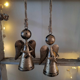Metalen kerstengelen/klokjes