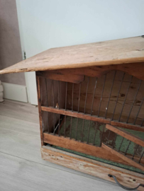 Mooie houten brocante/vintage houten kooi.