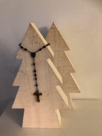 Set solide mooie houten kerstbomen