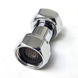 Koppelstuk t.b.v. In-line Filter Chroom