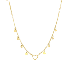 Gouden ketting hearts