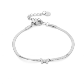 Armband vlinder zilver