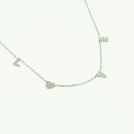 Ketting LOVE zilver