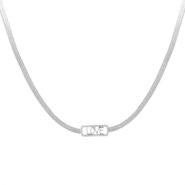 Ketting met love zilver