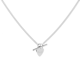 Zilveren ketting met love