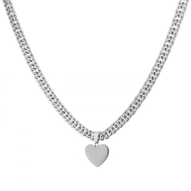 Ketting zilver met hart