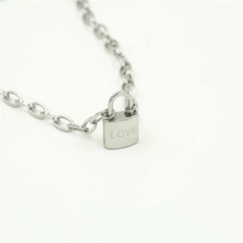 Ketting met slotje LOVE