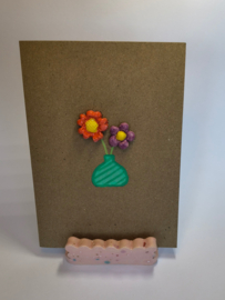 Kaart met twee bloemen