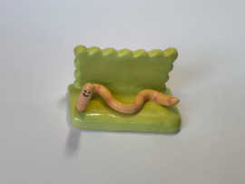 Kaartenhouder worm - Perzik/Lichtgroen