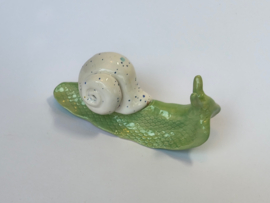 Grote Slak - Mintgroen/Wit met Spikkels