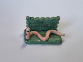 Kaartenhouder worm - Roze/Blauw