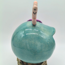 Voerhuis blauw met worm