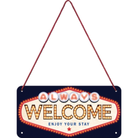 Hanging Sign 10 x 20 cm Welcome