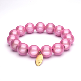 Galaxy Pearl Armband 14mm Roze