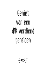 A6 kaart geniet van een dikverdiend pensioen