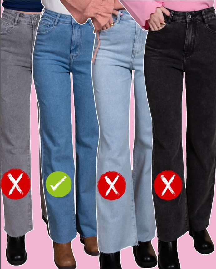 Wide leg jeans Anna blauw - 32