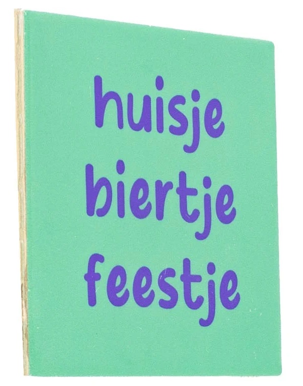 Tegeltje huisje biertje feestje