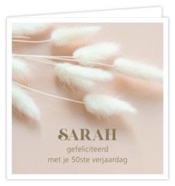 Sarah gefeliciteerd met je 50ste verjaardag