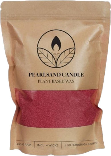 Pearlsand kaarsenzand  candle 400gr bordeaux