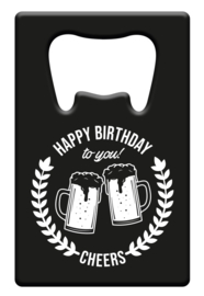 Metal beer opener - Happy birthday