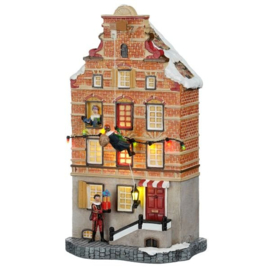 Luville Sinterklaas  Gevel Sint & Piet met verlichting en beweging