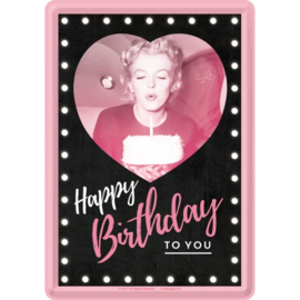 Metal Card Marilyn Birthday