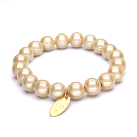 Galaxy Pearl Armband 10mm Beige