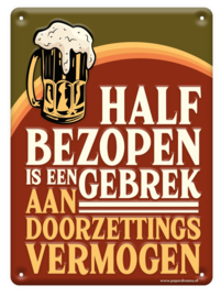 Metal signs - Half bezopen