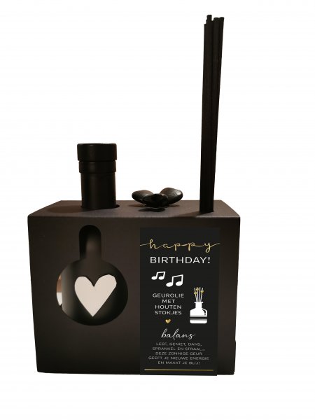 Geurolie met stokjes black 03