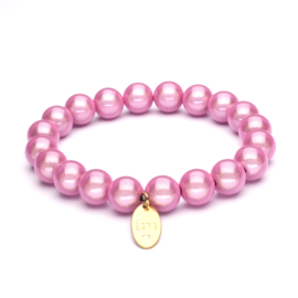 Galaxy Pearl Armband 10mm Roze