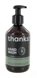 Hand wash fles 300ml amber, zwarte pomp