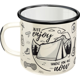 Enamel Mug Enjoy Where You Are Now