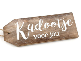 label 16x17cm kadootje voor jou natural