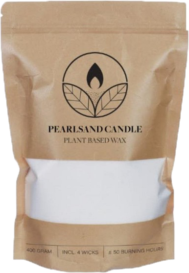 Pearlsand kaarsenzand candle 400gr white