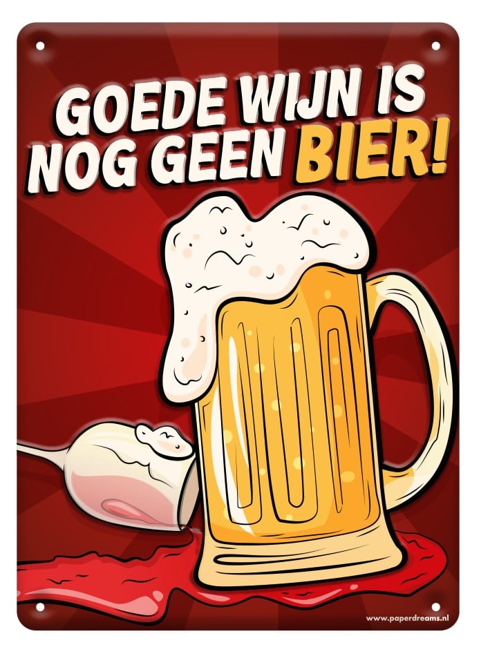 Metal signs - Goede wijn