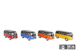 Kinsmart Volkswagen Classical bus 1962 die cast pb 4ass 1:32 13cm black top