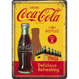 Metal Card Coca/Cola Bottles