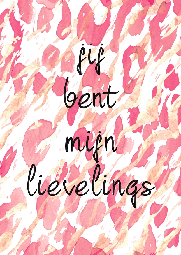 A6 kaart jij  bent mijn lievelings