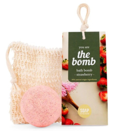 SOAP for the world Youre the bomb! Bruisbal met washand - Strawberry