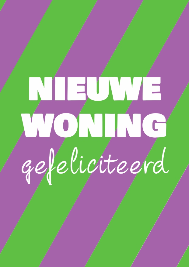 A6 kaart  nieuwe woning gefeliciteerd
